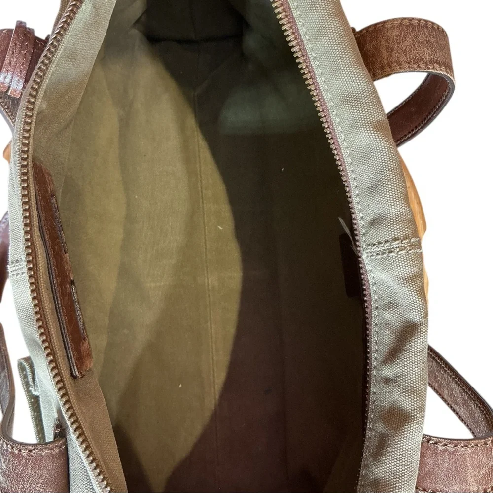 Vintage Y2K Gucci Tom Ford Canvas Cargo Shoulder Leather Utility Bag - Picture 7 of 10